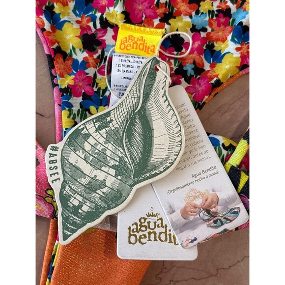 Agua Bendita Sophia Bikini Bottoms in Praia Multicolor Medium New Womens - Picture 8 of 10